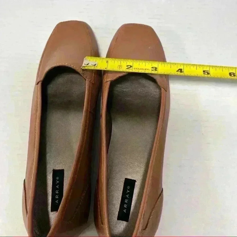 Array Tan Soft Leather Freedom Squared Toes Loafe… - image 7